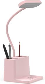 img 4 attached to 💖 AXX Pink Desk Lamp for Girls and Women - Cute LED Table Lamp for Bedroom Reading, Small and Adjustable - Rechargeable, Battery Operated, Ideal Study Desk Lamp for College Dorm Room or Home Decor