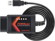 🚗 forscan elm327 obd2 адаптер для ford - сканер obdii с usb кабелем, автоматическим преобразованием ms/hs can, программа для множества изменений. логотип