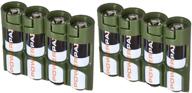 🔋 storacell slaamg slimline aa battery caddy, military green (2 pack) - convenient storage for 4 aa batteries logo