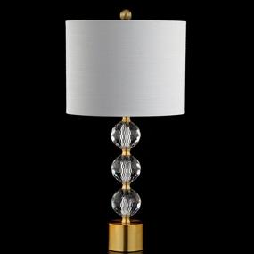 img 3 attached to 💡 JONATHAN Y JYL5017A Ashley Crystal LED Table Lamp - Glam, Modern & Midcentury Design for Bedroom, Living Room, Office & More - Clear/Brass Finish