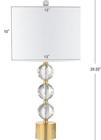 img 1 attached to 💡 JONATHAN Y JYL5017A Ashley Crystal LED Table Lamp - Glam, Modern & Midcentury Design for Bedroom, Living Room, Office & More - Clear/Brass Finish