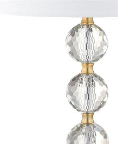 img 2 attached to 💡 JONATHAN Y JYL5017A Ashley Crystal LED Table Lamp - Glam, Modern & Midcentury Design for Bedroom, Living Room, Office & More - Clear/Brass Finish