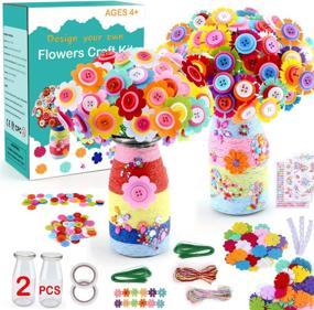 img 4 attached to 🌸 Blooming Delight: HULASO Bouquet Buttons Flowers for Delightful Children