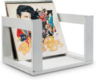 📦 mygift vintage white wood lp/vinyl record storage: stylish open crate box display логотип