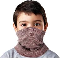 kids face mask balaclava neck gaiter: warm and stylish face cover for boys and girls - ideal for cold weather activities and skiing logo