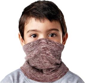 img 4 attached to Kids Face Mask Balaclava Neck Gaiter: Warm and Stylish Face Cover for Boys and Girls - Ideal for Cold Weather Activities and Skiing