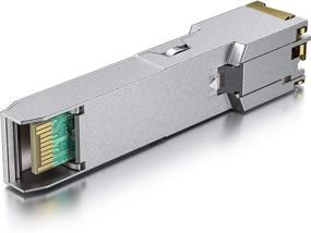 img 2 attached to 🔌 SFP Copper RJ45 Transceiver Gigabit Module 1000Base-T Compatible: Cisco GLC-T/SFP-GE-T, Meraki MA-SFP-1GB-TX, Mikrotik, Ubiquiti, Netgear, D-Link, TP-Link, Broadcom - 100 Reach, 2 Pack
