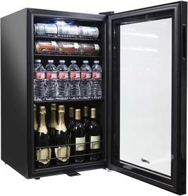 img 3 attached to 🍺 NewAir AB-1200B - Black Mini Bar Beverage Refrigerator with Glass Door - 126 Can Capacity - Cooling to 34F