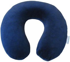 img 2 attached to 🔵 Dark Blue Travelmate Memory Foam Neck Pillow for Enhanced Neck Support