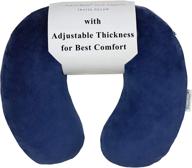 🔵 dark blue travelmate memory foam neck pillow for enhanced neck support logo