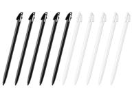 yueton 10pcs black and white plastic replacement stylus touch screen pen 🖊️ set for nintendo 3ds series - compatible with 3ds, 3ds xl, 3ds ll logo