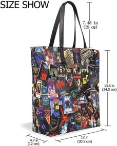 img 3 attached to 👜 Stylish Women's Horror Movie Vintage Tote Bag for Everyday Casual Use