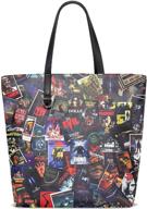 👜 stylish women's horror movie vintage tote bag for everyday casual use logo