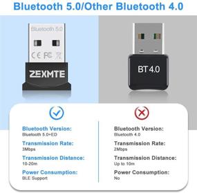 img 1 attached to 🔌 USB Bluetooth 5.0 Adapter for PC: Advanced Compatibility with Windows 10/8.1/8/7/Vista/XP