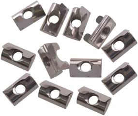 img 3 attached to 🔩 PZRT 12-Pack M6 T Nuts with Spring Sheet for 8mm Slot Aluminum Profile - Universal 3030/4040 Series, Carbon Steel Nickel-Plated - Easy Roll In Installation