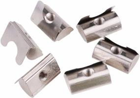 img 1 attached to 🔩 PZRT 12-Pack M6 T Nuts with Spring Sheet for 8mm Slot Aluminum Profile - Universal 3030/4040 Series, Carbon Steel Nickel-Plated - Easy Roll In Installation