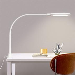 img 4 attached to 💡 TOPMB LED Desk Clamp Lamp: Bright 700 Lumen, 10W Dimmable & 3 Color Modes, Gooseneck Touch Light for Home/Office/Reading (White)