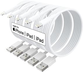 img 4 attached to 🔌 High-Speed 10 ft Lightning Cable - 5 Pack Apple MFi Certified Chargers for iPhone 12 Mini/Pro Max, 11 Pro MAX, XS, Xr, X, 6, AirPods