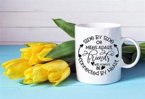 img 2 attached to ☕️ Side By Side Or Miles Apart Coffee Mug - Best Friend Gifts For Women, Sister, Mom, Grandma, Nana