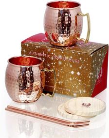 img 1 attached to 🔨 Handcrafted Hammered Solid Copper Mugs for Enhanced SEO