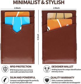 img 3 attached to 👜 Ultimate Protection: Premium Leather Wallet with Removable Blocking Feature for Stylish Minimalist Men's Accessories