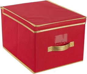 img 4 attached to Simplify Garage and Attic Collapsible Holiday Jumbo Box: Effective Seasonal Storage Solution for Christmas, Easter, Fourth of July, Fall & Spring - Red