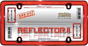 img 2 attached to 🚗 Cruiser Accessories 30436: Enhance Your Ride with Red Reflector II License Plate Frame in Red/Chrome