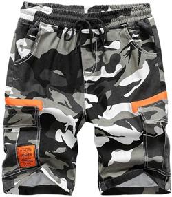 img 4 attached to 🩳 TLAENSON Camo Cargo Boys' Shorts: Military-Inspired Bermuda - Comfy & Stylish Option for Kids' Clothing