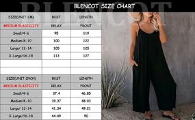 img 1 attached to BLENCOT Sleeveless Jumpsuits Adjustable Spaghetti Women's Clothing