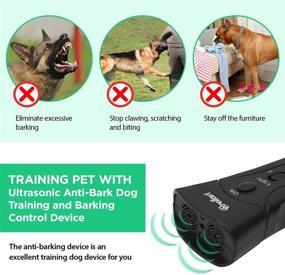 img 3 attached to Brellavi Ultrasonic Anti-Bark Dog Training Equipment - Barking Control Device, Electronic Clicker Trainer for Walking, Jogging, Aggressive Behavior - Handheld and Portable