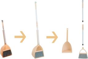 img 1 attached to 🧹 Xifando Mini Broom with Dustpan: A Pinkish Little Housekeeping Helper Set for Kids (Extended Sized)
