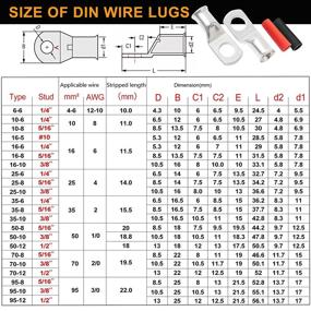 img 1 attached to ELECFUN клеммные соединители для аккумуляторных батарей, трубчатые клеммы