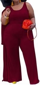 img 2 attached to 👗 Stylish Plus Size Women's Sweatsuit for Jumpsuits, Rompers & Overalls - Latest Collection of Women's Clothing