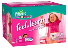 img 4 attached to 👧 Pampers Feel 'n Learn Training Pants for Girls, Size 2T-3T, Pack of 88