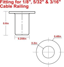 img 3 attached to 🌊 BLIKA Stainless Steel Protector Sleeves: Safeguard Your Deck Cable Railing with T316 Marine Grade Quality