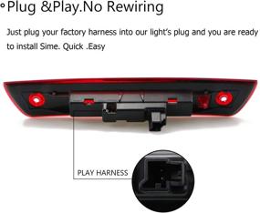 img 2 attached to 🔴 High Mount Red Lens Third Brake Light Stop Lamp for 2005-2010 Jeep Grand Cherokee Pick-up Truck