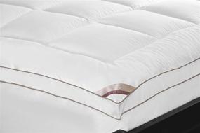 img 3 attached to 🛏️ kathy ireland KI709303 2'' Thick Cotton Fiber Mattress Pad (Topper) - Queen, White, with 16'' Stretchable Pocket - Ultimate Comfort and Support