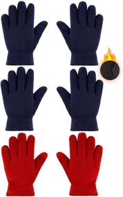 img 4 attached to 🧥 Fleece Fingers Outdoors: Boys' Accessories for Cold Weather Activities