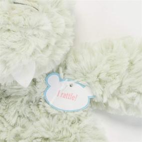 img 2 attached to DEMDACO Arnie Alligator Infant Plush Rattle Blanket in Mint Green