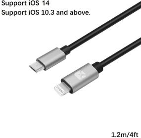 img 2 attached to ⚡️ Кабель Meenova 8-pin на MicroUSB USB DAC OTG для iPhone/iPad/iPod, Sony MDR-1ADAC, Roland GO Mixer, Chord Mojo2 Hugo Pha3 Fiio HiFi Oppo HA2 K5, iRig HD2 Camera 1.2м 4фт, iOS 14 в Android Cord с улучшенным SEO