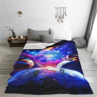 🌌 explore the galaxy: boys' solar system blanket – cozy, lightweight plush blanket for bedroom, living room, couch – 50"x60 logo