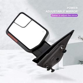 img 3 attached to INEEDUP Ford F-150 Tow Mirrors - Power Heated w/ Turn Signals for 2004-2014 Models