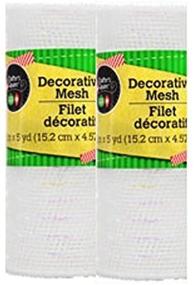 img 3 attached to 🎀 Crafting Wreath Mesh Rolls: Decorative and Versatile - Perfect for Centerpieces, Displays, Table Drapes, and More, 5 Yards (2 Rolls, White)