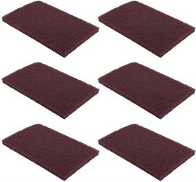 img 3 attached to 🔴 BokWin 6-Pack of 3M Scotch Brite 7447 Very Fine Grade General Purpose Sanding Hand Pads, 8 x 5 inches, Red