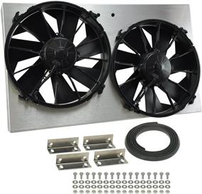 img 1 attached to 🔥 High Output Dual Radiator Fan - Derale Performance 16825 Gray/Black