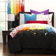 🌈 crayola cosmic burst full/queen comforter set by sis covers - superb style and supreme comfort logo