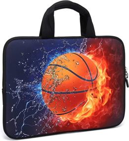 img 3 attached to 🏀 Protective Neoprene Carrying Sleeve for Kids Tablets (7-9 inch) - Compatible with Apple iPad Mini, Samsung, Google, HP, Acer - Basketball Design