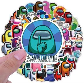 img 3 attached to 👽 100 Pcs Among Us Stickers: Graffiti Anime Trendy Waterproof Stickers for Adults - Ideal for Water Bottles, Laptops, Phones, Cars, Skateboards, Travel Suitcases - Durable 100% Vinyl