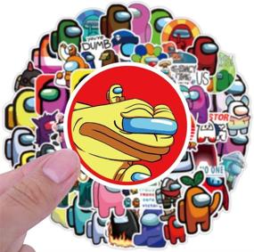 img 2 attached to 👽 100 Pcs Among Us Stickers: Graffiti Anime Trendy Waterproof Stickers for Adults - Ideal for Water Bottles, Laptops, Phones, Cars, Skateboards, Travel Suitcases - Durable 100% Vinyl