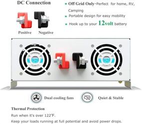 img 2 attached to 🔋 Видеомеханизм без сети, генератор синусоидального напряжения переменного тока - преобразователь постоянного тока в переменный ток (2500 Вт 12В 120В) с улучшенным поисковым механизмом